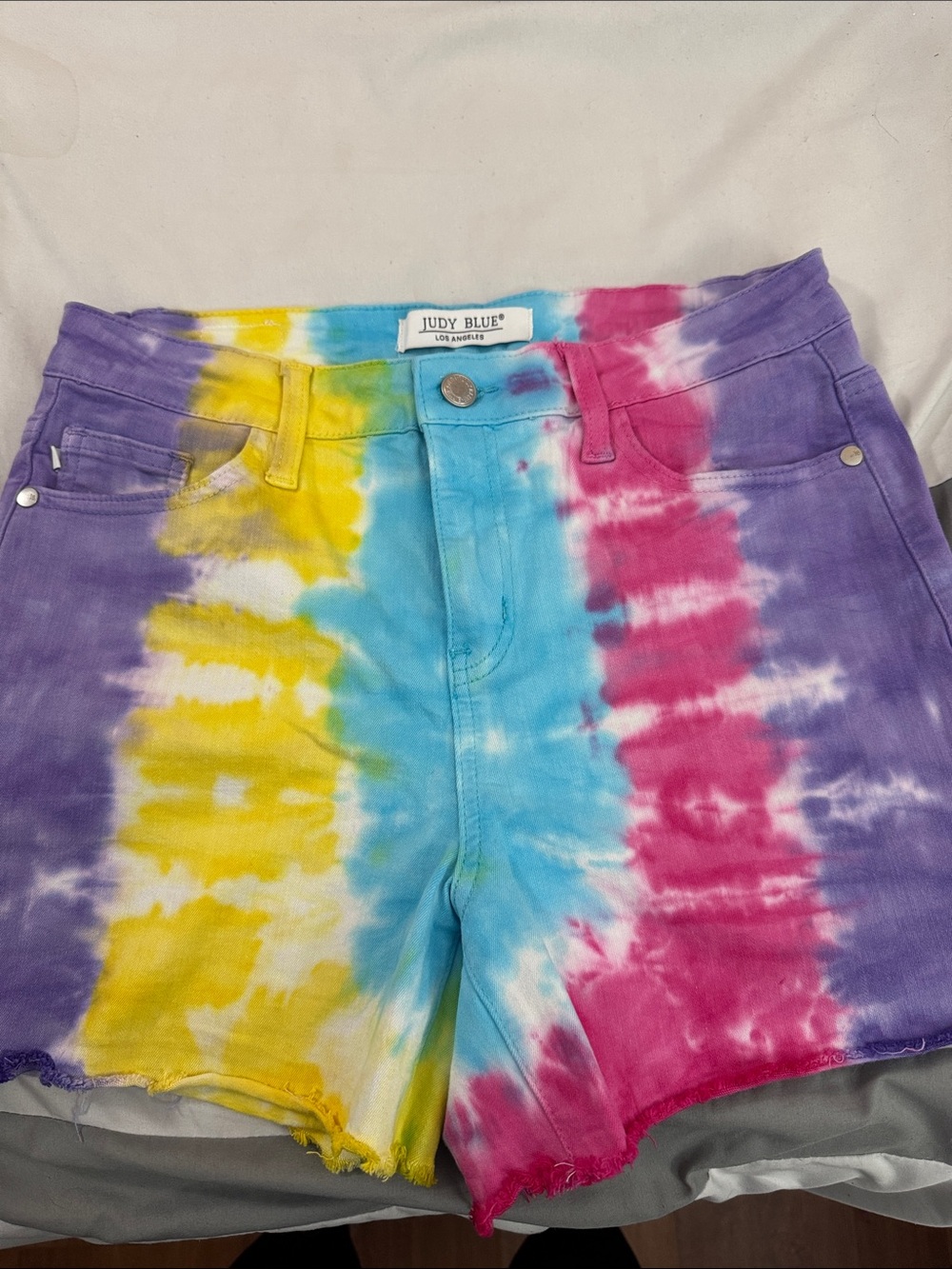 Judy Blue Multicolor Tie-Dye High-Rise Jean Shorts